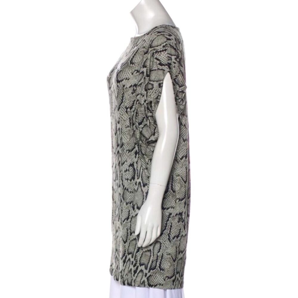 Stella McCartney Printed Snakeskin Cotton Top Black Gray Size. L | US10, IT 46 - Picture 4 of 7